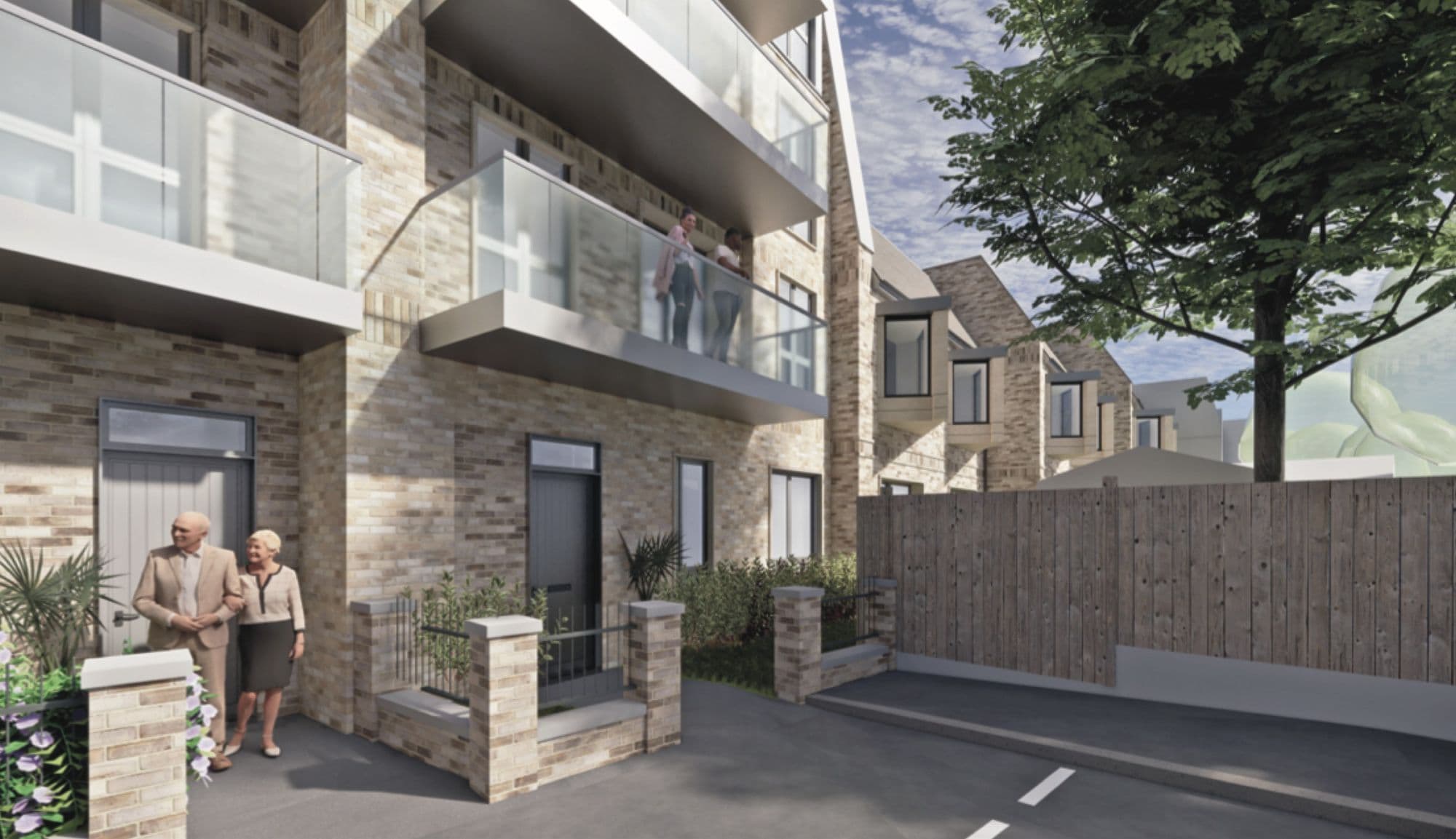 CGI of the three-bedroom townhouses at Brighton Road, Surbiton
