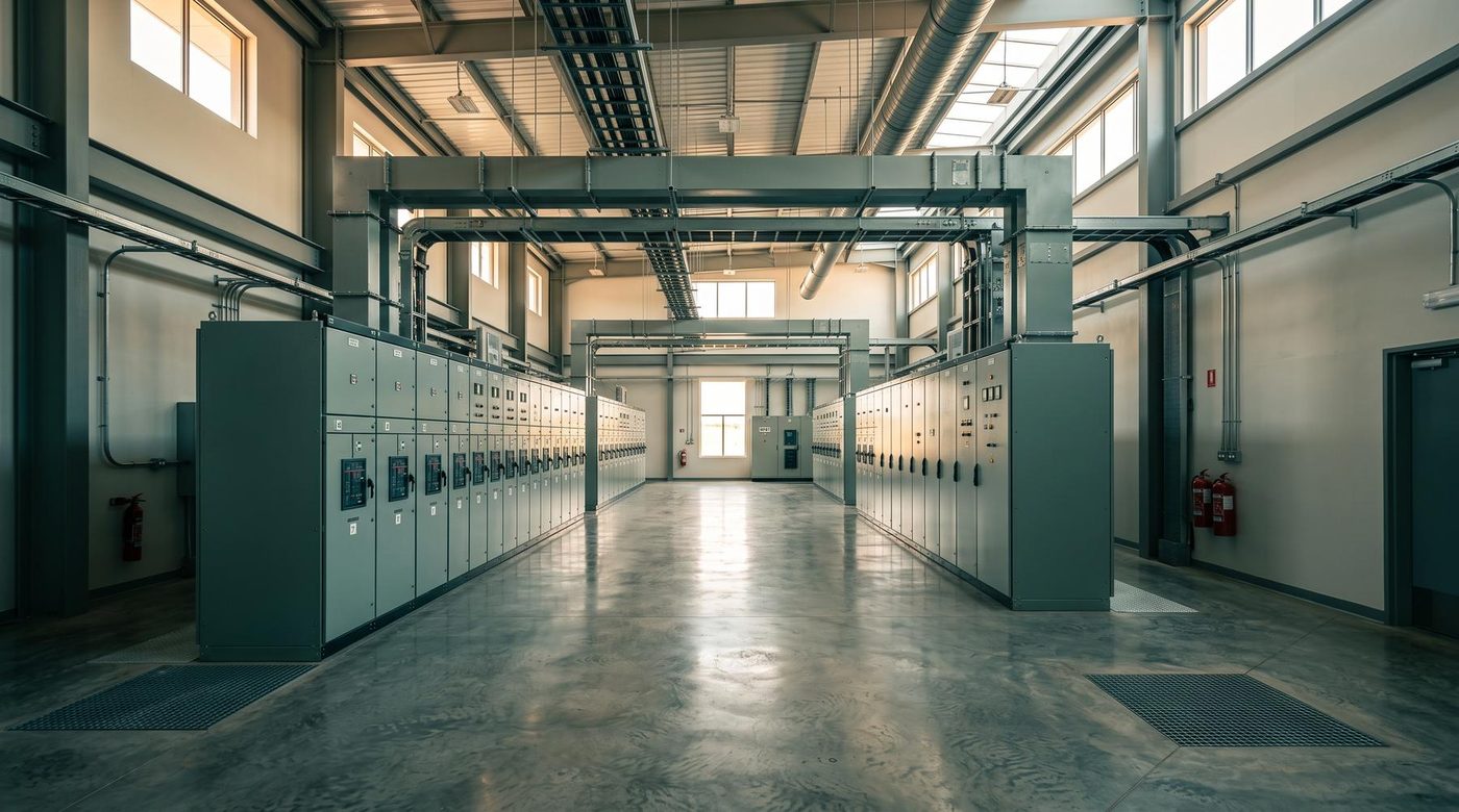 A switchroom: the supply that makes a site work