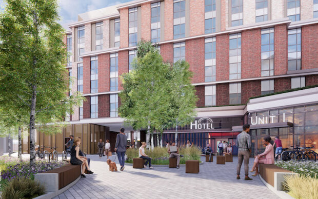 Streatham piazza architectural visualisation by Yeats