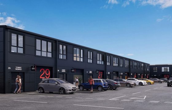 Engine Works CGI render showing proposed commercial development in Margate