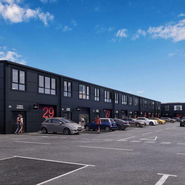 Engine Works CGI render showing proposed commercial development in Margate